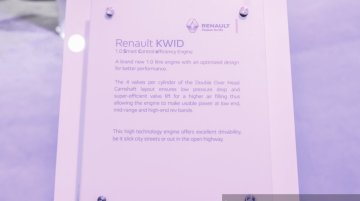 Renault Kwid 1.0 SCe Engine at the Auto Expo 2016