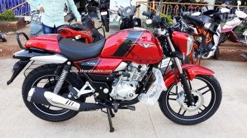 Bajaj V15 launched in Cocktail Wine Red color - In Images