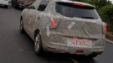 Ssangyong Tivoli compact SUV spied in Ahmedabad, shows LED taillights