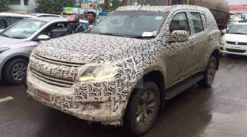 Chevrolet Trailblazer facelift spied inside and out in India