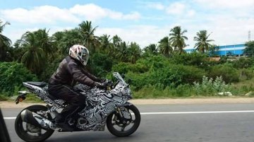 TVS Akula (TVS Apache 300) shows its side profile in new spyshot