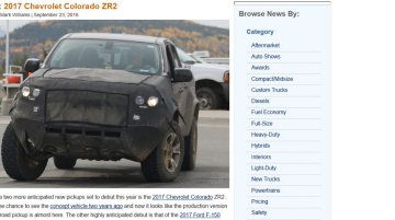 Trail-ready 2017 Chevrolet Colorado ZR2 variant spotted in the USA