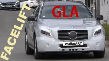 2017 Mercedes GLA (facelift) with new LED tail lamps spied - Video