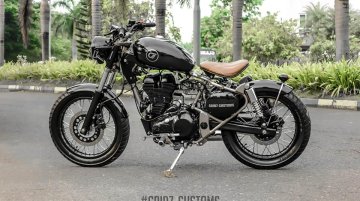 Royal Enfield Classic 350 Brat Bobber by Grid 7 Customs