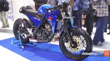 Suzuki GSX-R150 custom cafe racer showcased at IIMS 2017