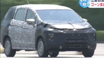 Carlos Ghosn spotted testing the upcoming Mitsubishi XM 7-seat crossover