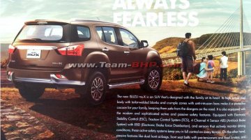 Indian-spec Isuzu MU-X brochure leaked days ahead of launch