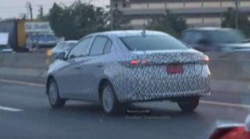 New version of the India-bound Toyota Vios spotted testing in Thailand