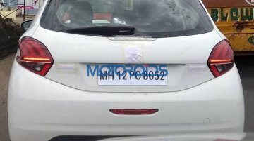 2017 Peugeot 208 hatchback spied undisguised in India