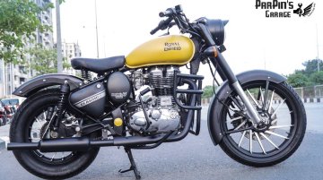 Royal Enfield Classic 350 in Matte Yellow by ParPin's Garage