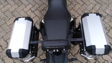 Bajaj Dominar 400 with aluminium panniers