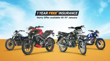 Bajaj Auto offers 1-year free insurance on select range, valid till January 15