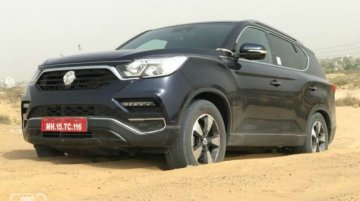 G4 SsangYong Rexton (Mahindra Rexton) spied undergoing offroad testing in India