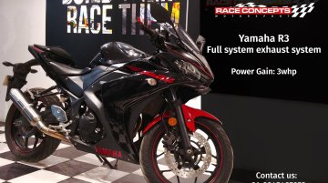 Yamaha R3 with Race Concepts full-exhaust system gains significant power