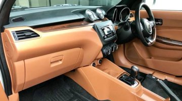 This modified Maruti Swift has a really classy interior