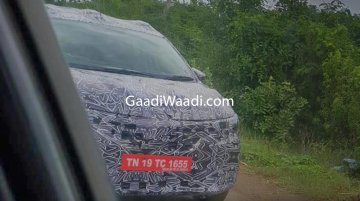 Renault RBC (7-seat compact MPV) spied testing near Chennai