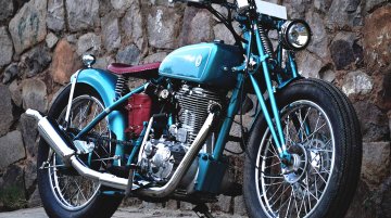 Custom Royal Enfield Classic 500 modified into a Vintage Hardtail Bobber