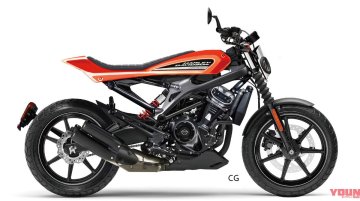 Digital render of entry level Harley-Davidson motorcycle for Asia