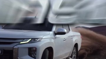 2019 Mitsubishi Triton (facelift)'s front-end partially revealed in a teaser [Video]