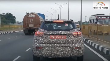 Mahindra S201 (Maruti Vitara Brezza rival) chased on highway [Video]