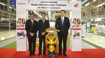 Honda 2Wheelers crosses the 4 crore sales milestone; scooters take up 2.5 crore units