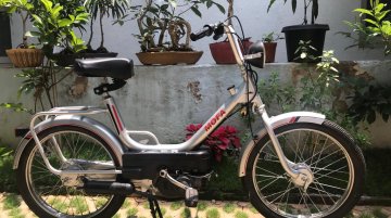 Restored Royal Enfield Mofa looks absolutely picture perfect