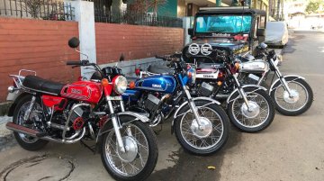 All four Yamaha RD350s from this IAB reader's garage look impeccable