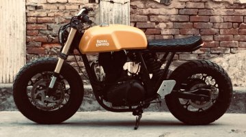 Modified Royal Enfield Continental GT gets a dose of steroids