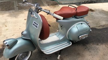 Custom 1973 Vespa by IAB owner wears a Douglas Kit and we want one