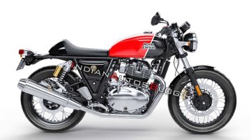 Royal Enfield Continental GT 650 with the Interceptor INT 650's Fuel Tank