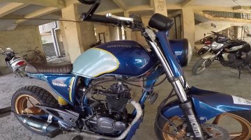 Custom Kawasaki Bajaj Caliber 115 modified into a scrambler [Video]