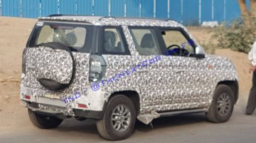 2019 Mahindra TUV300 (facelift) with clear-lens tail lamps spied