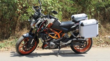 Sahyadri Moto create pannier compatible saddle stays for pre-2017 KTM 390 Duke