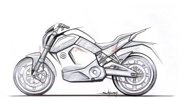 Revolt Intellicorp reveals the design sketch of its electric motorcycle