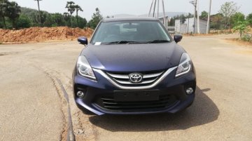 Toyota Glanza spotted at a dealership yard ahead of 6 June launch