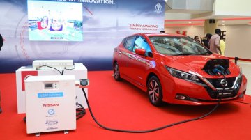 Nissan Leaf powers display screening ICC World Cup 2019 match in India [Video]