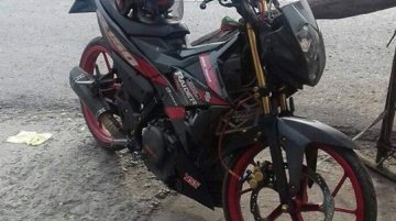 Suzuki Raider 150 with KTM Duke 390 engine - Image Gallery