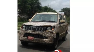 2020 Mahindra TUV300 Plus (facelift) spied on test again