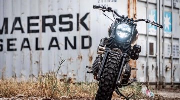 Modified Royal Enfield Interceptor 650 gets a stealthy and a rugged look