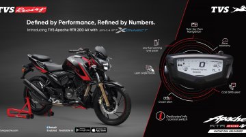 Bluetooth-enabled TVS Apache RTR 200 4V with SmartXonnect launched at INR 1.14 lakh