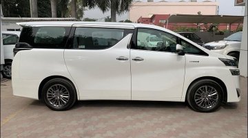 Toyota Vellfire snapped at a dealership ahead of imminent launch