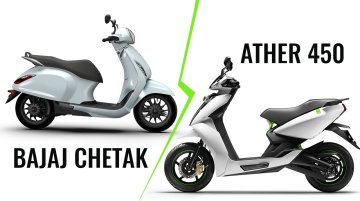 Chetak Vs. Ather 450 - Tech Spec Comparison