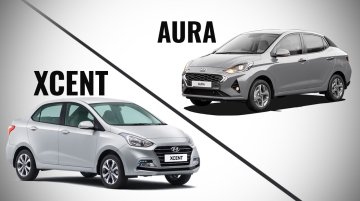 Hyundai Aura vs. Hyundai Xcent - Old vs. New