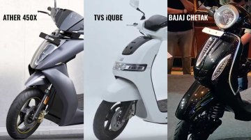 Ather 450X vs Chetak Electric vs TVS iQube - Latest electric scooters compared