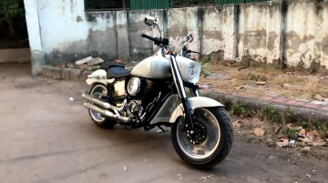 Royal Enfield Bullet transformed into a poor man’s Harley-Davidson Fat Boy [Video]