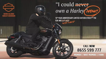 Harley-Davidson Street 750 available at a flat discount of INR 72,000