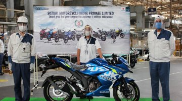 Gixxer SF 250 BS6 becomes the 5 millionth unit to roll out from Suzuki’s Gurugram plant