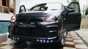 Maruti Alto modified into a dark stealth ride, video and pictures inside