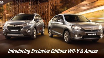 Honda Amaze & Honda WR-V Exclusive Edition premium models launched