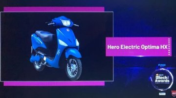 Hero Electric Optima HX wins the 2020 EV Two-Wheeler of the Year award